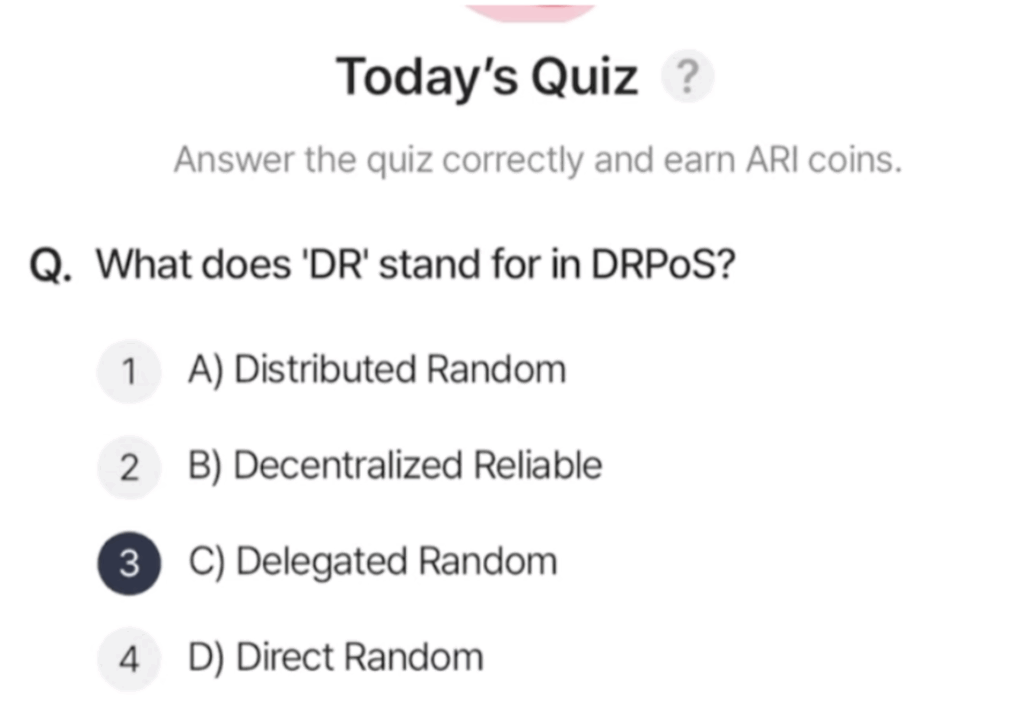 ARI Wallet Daily Quiz Answer 8 July 2025 (AriChain)